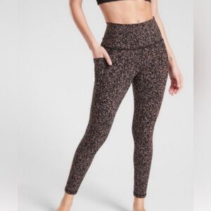 Athleta Salutation Stash Pocket II Gravel 7/8 Tights Like New Size M